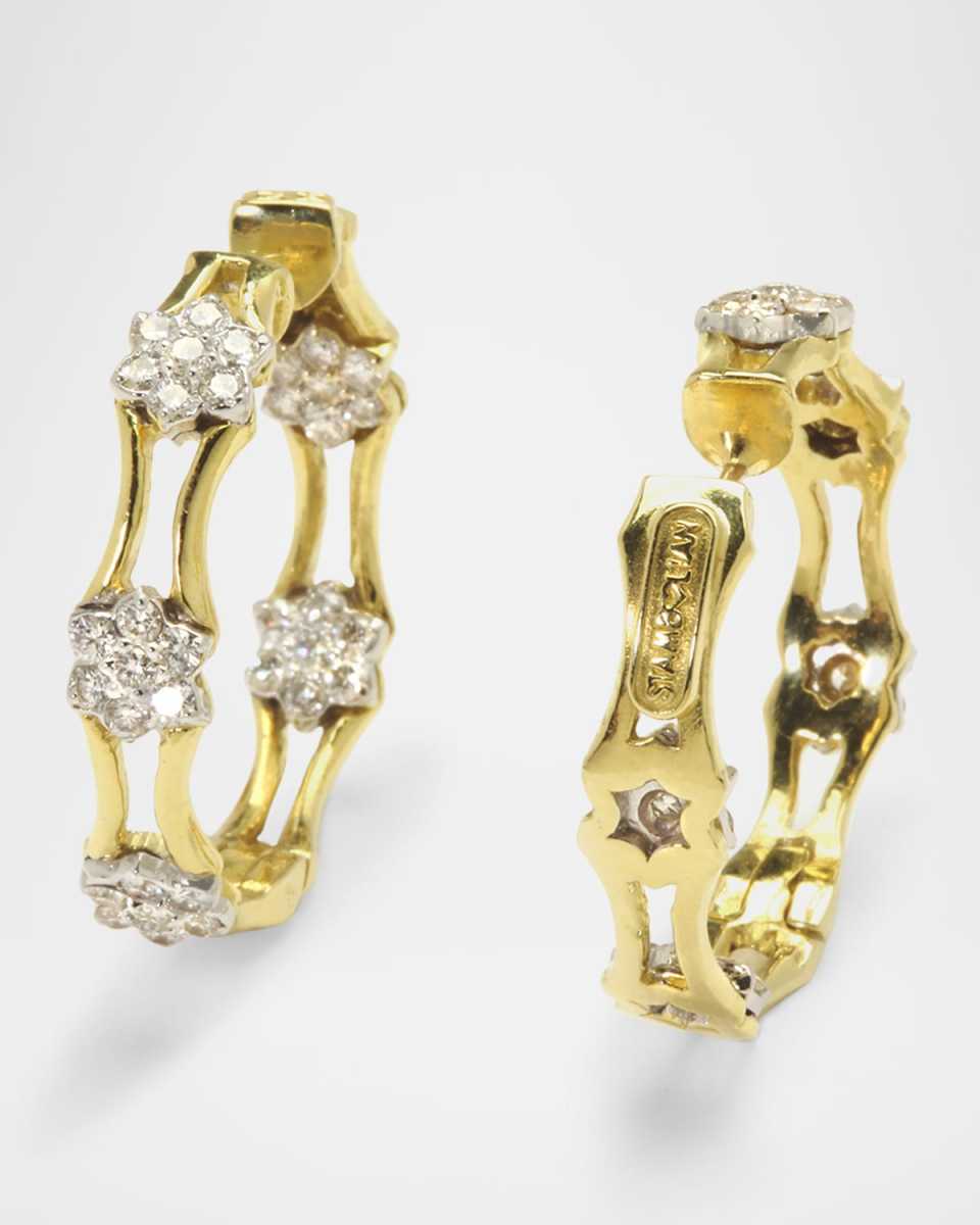 Happiness 18K Gold Hoop Earrings with Diamonds